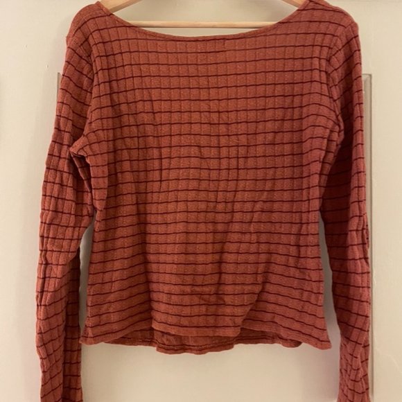 Rust Striped Sweater - Picture 2 of 3